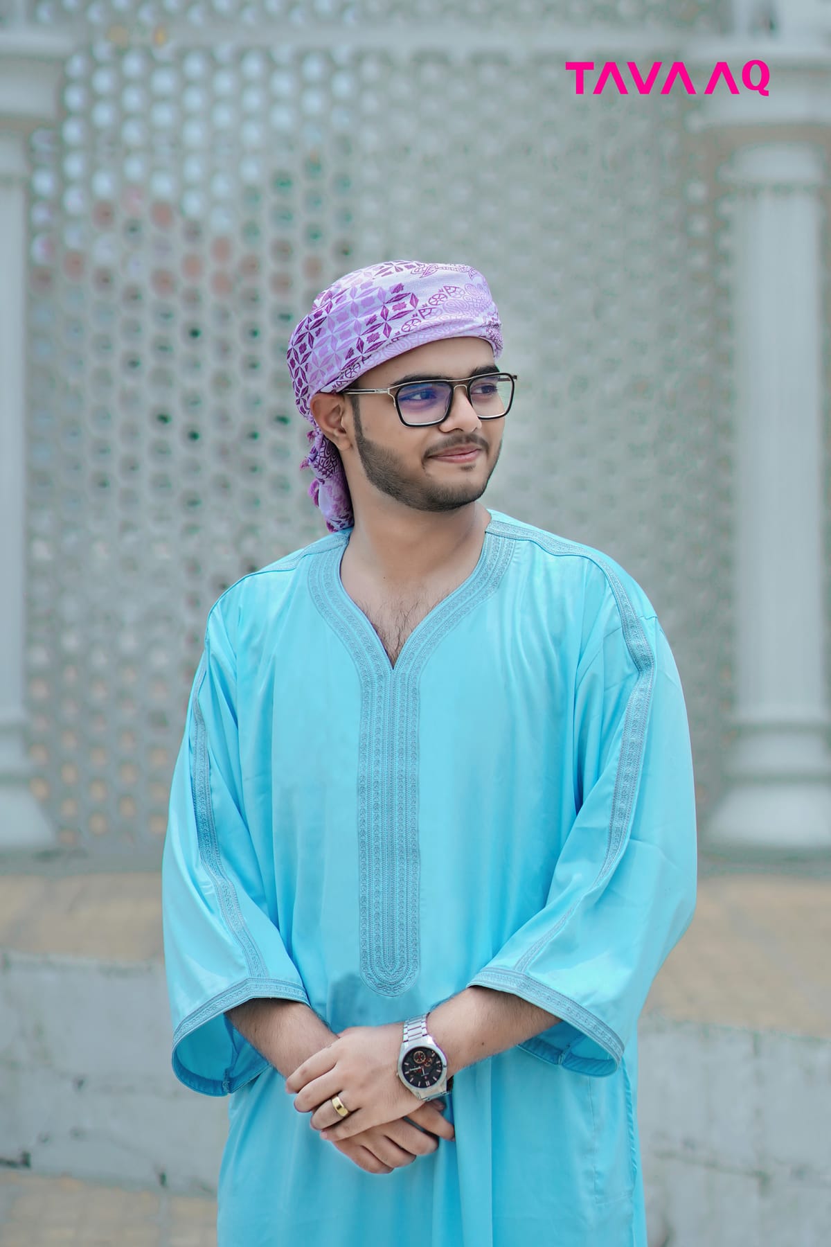 Royal Moroccan Thobe Sky Blue