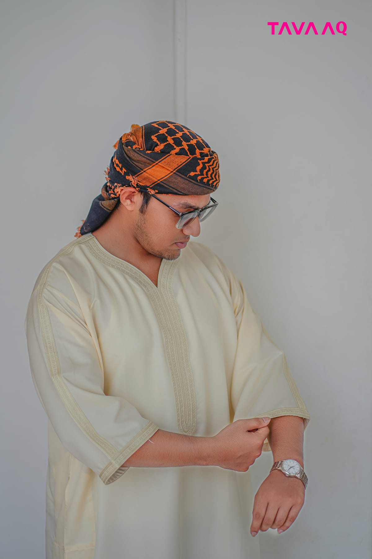 Royal Moroccan Thobe - Cream - Image 4
