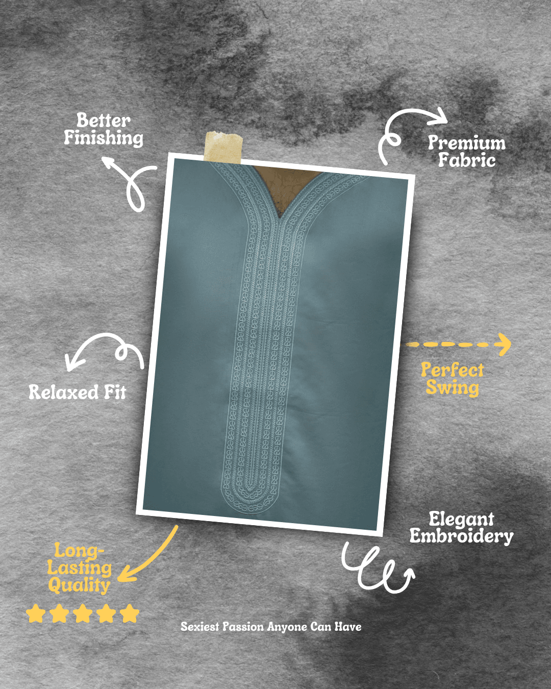 Royal Moroccan Thobe Ash - Image 2