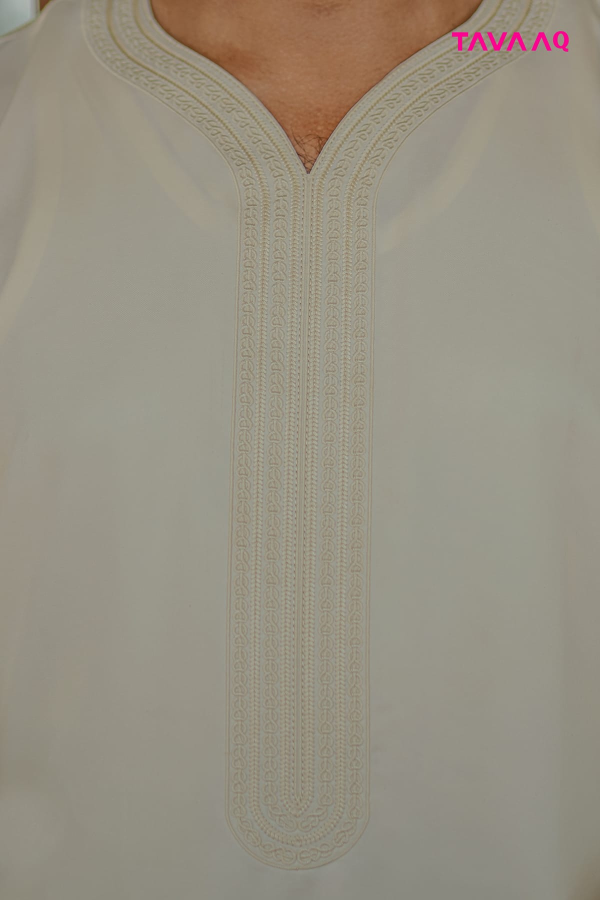 Royal Moroccan Thobe - Cream - Image 5