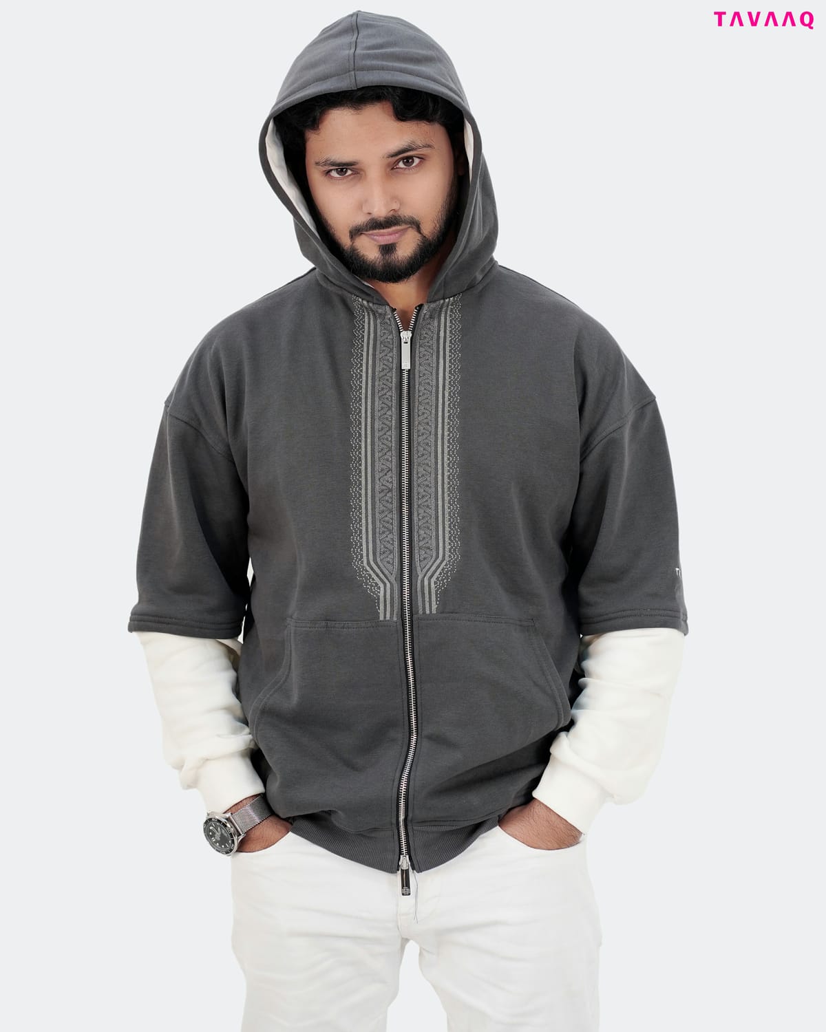 AZRAQ HOODIE — Anthracite Grey - Image 3