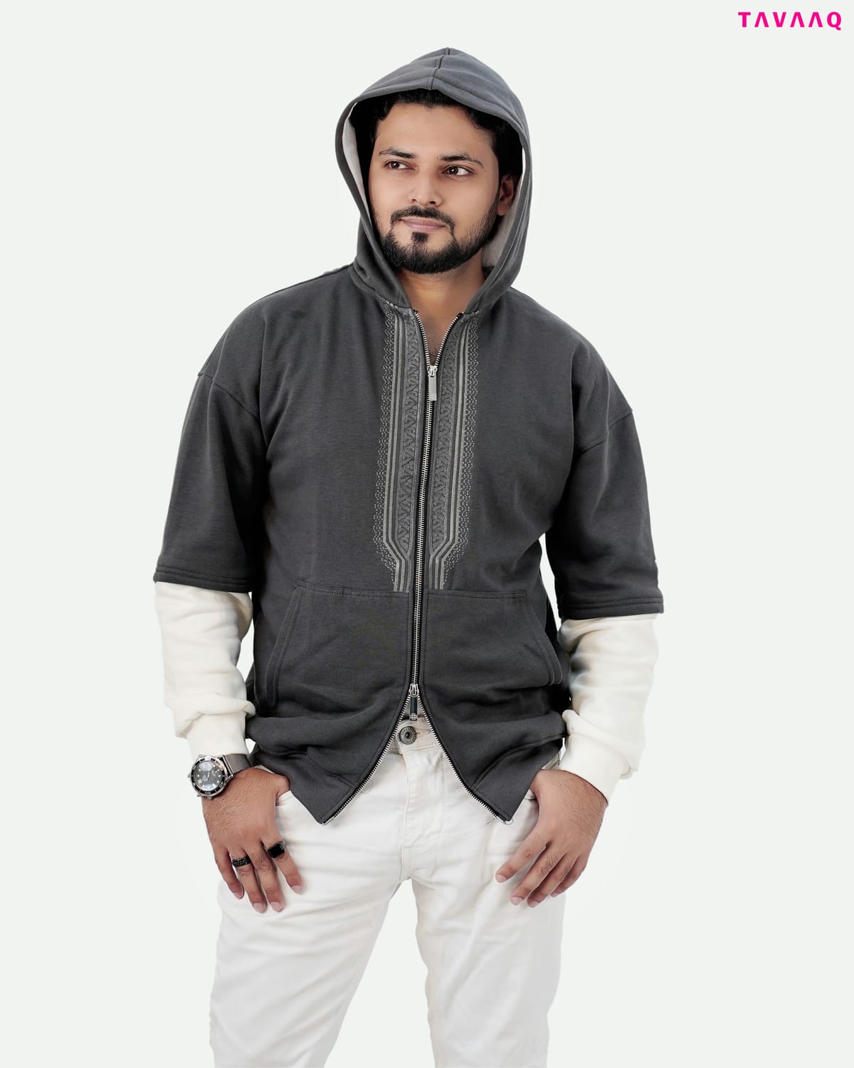 AZRAQ HOODIE — Anthracite Grey - Image 6
